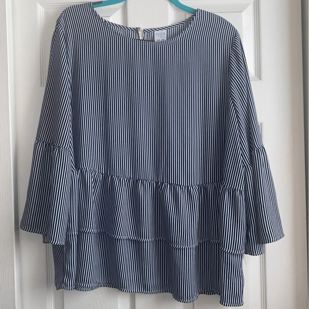 Striped Peplum blouse